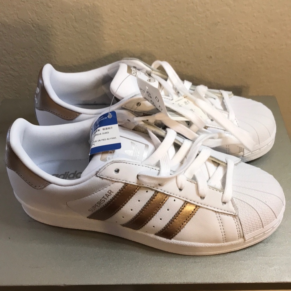 Never used Gold Adidas superstar